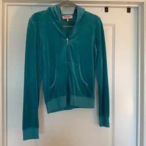 Juicy couture velour zip up teal
